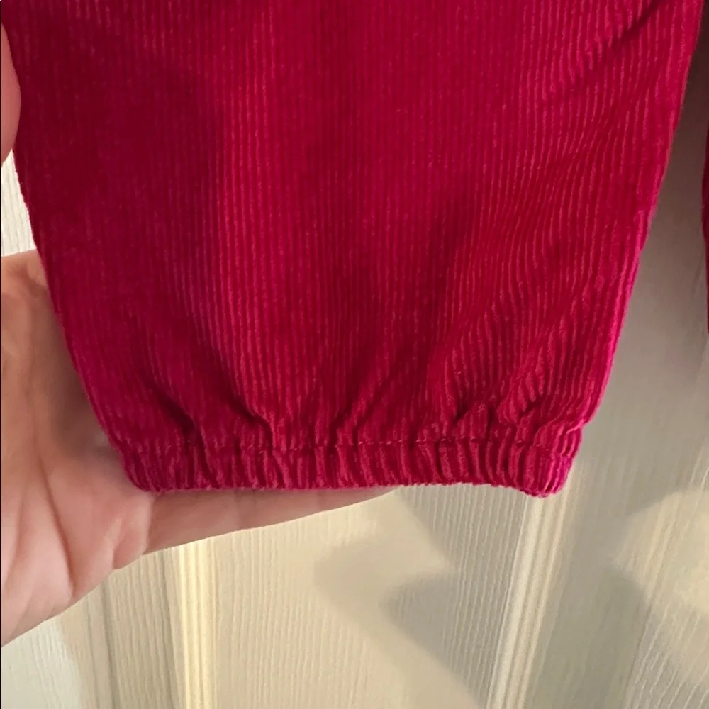 Carters dark pink corduroy overalls 18m
